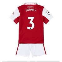 Arsenal Kieran Tierney #3 Fußballbekleidung Heimtrikot Kinder 2022-23 Kurzarm (+ kurze hosen)